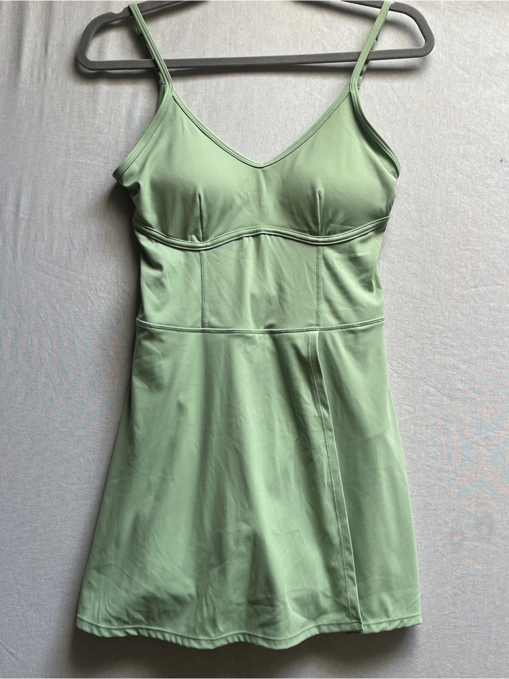 JoyLab Sage Green V-Neck Athletic Tennis Dress Built In Shorts XS